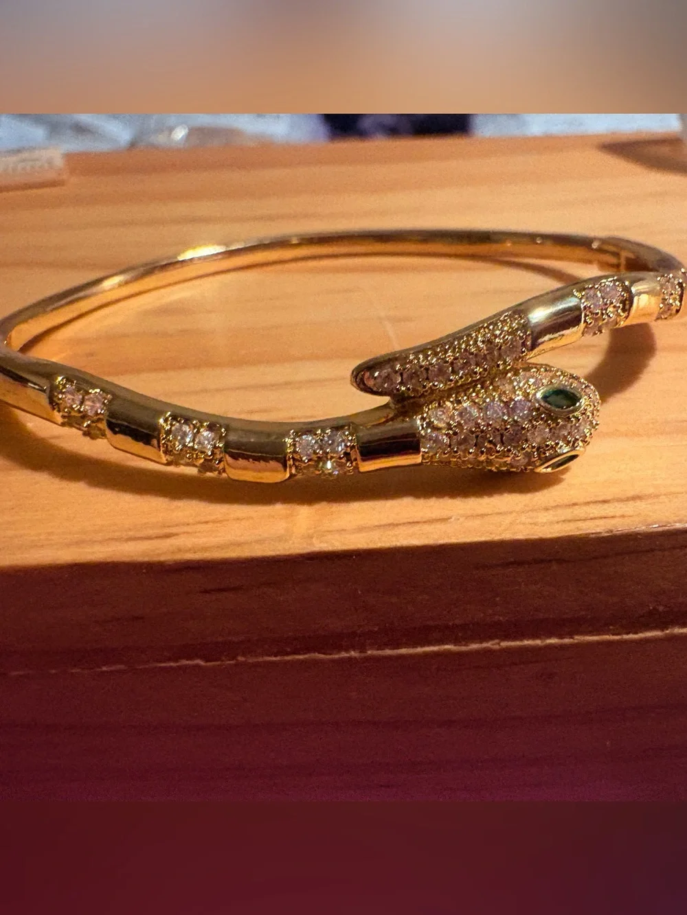Snake cooper& Zirconium Bracelet Classic Nail Open Bangles